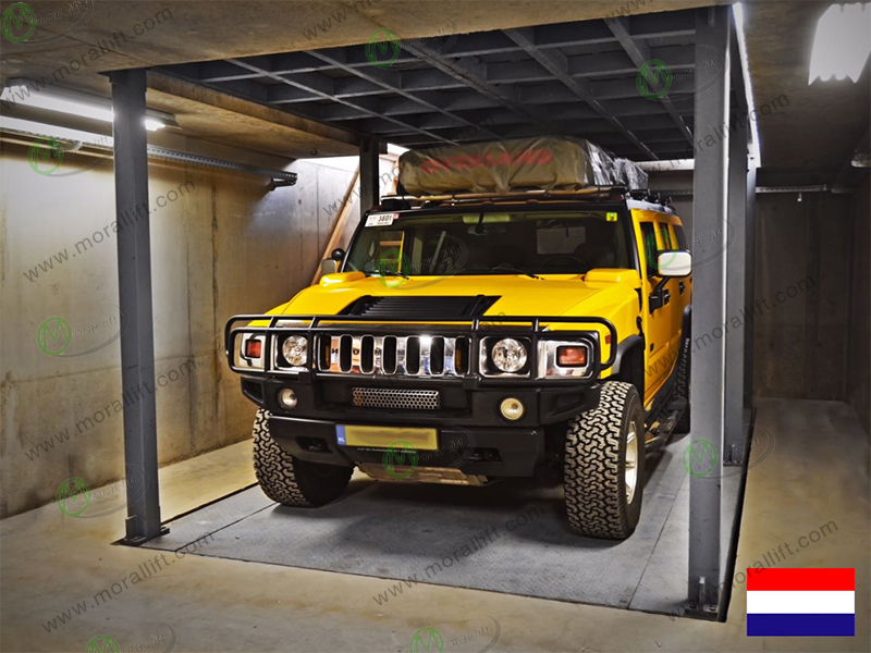 Invisible car lift  in Netherland