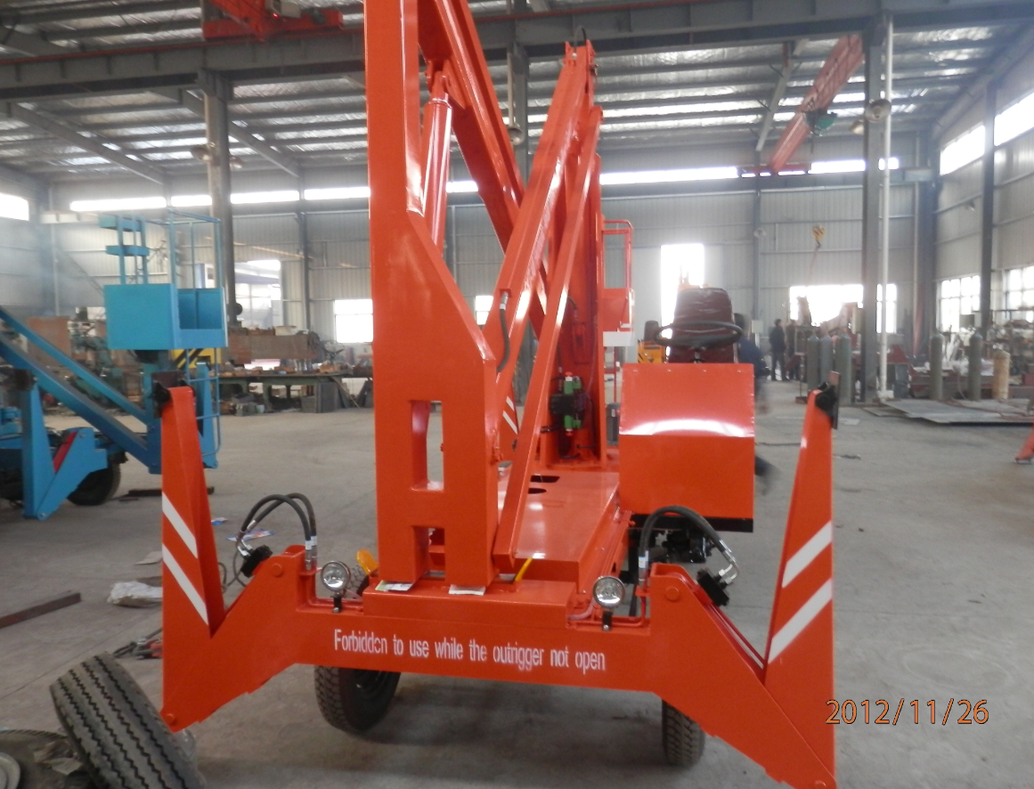 Articulating boom platform
