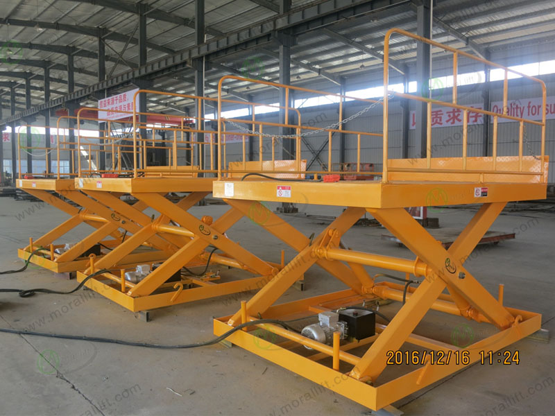 Scissor dock lift platform
